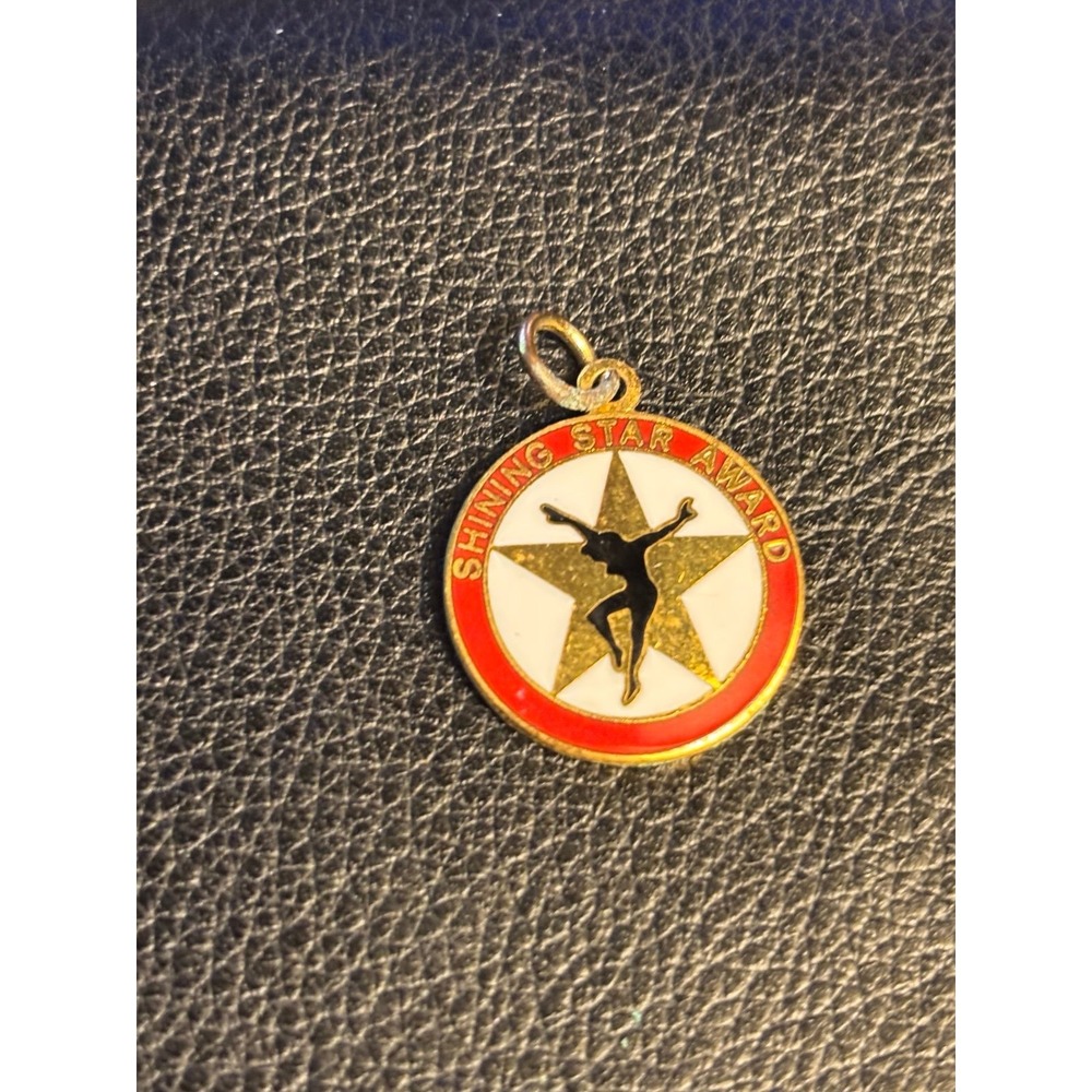 Vintage KOPS TOPS "Shining Star Award" Gold Tone Enamel Charm